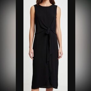 Sam Edelman Women’s Black Sleeveless Midi Dress with Knot Accent Size 4